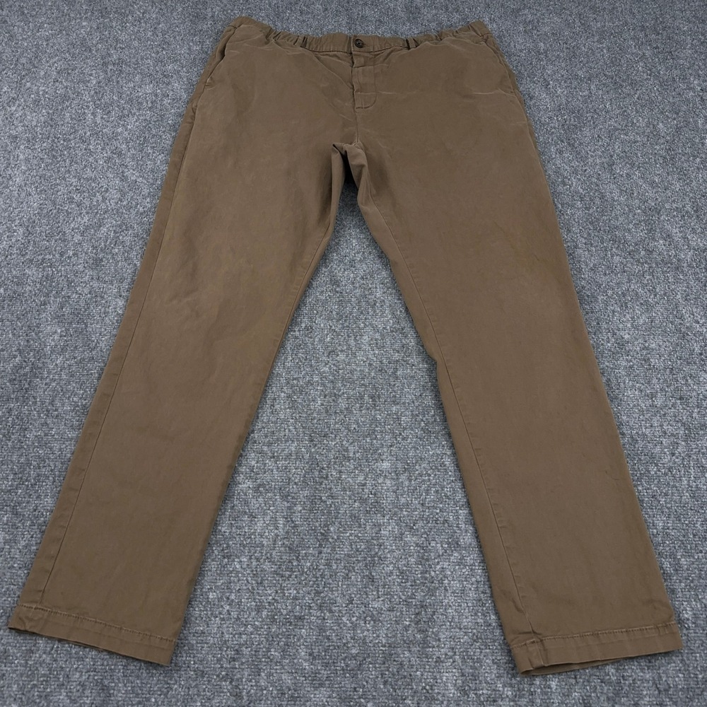Bearbottom Chino Pants Mens XXL x 32" Brown Stretch Casual Elastic Waist Preppy